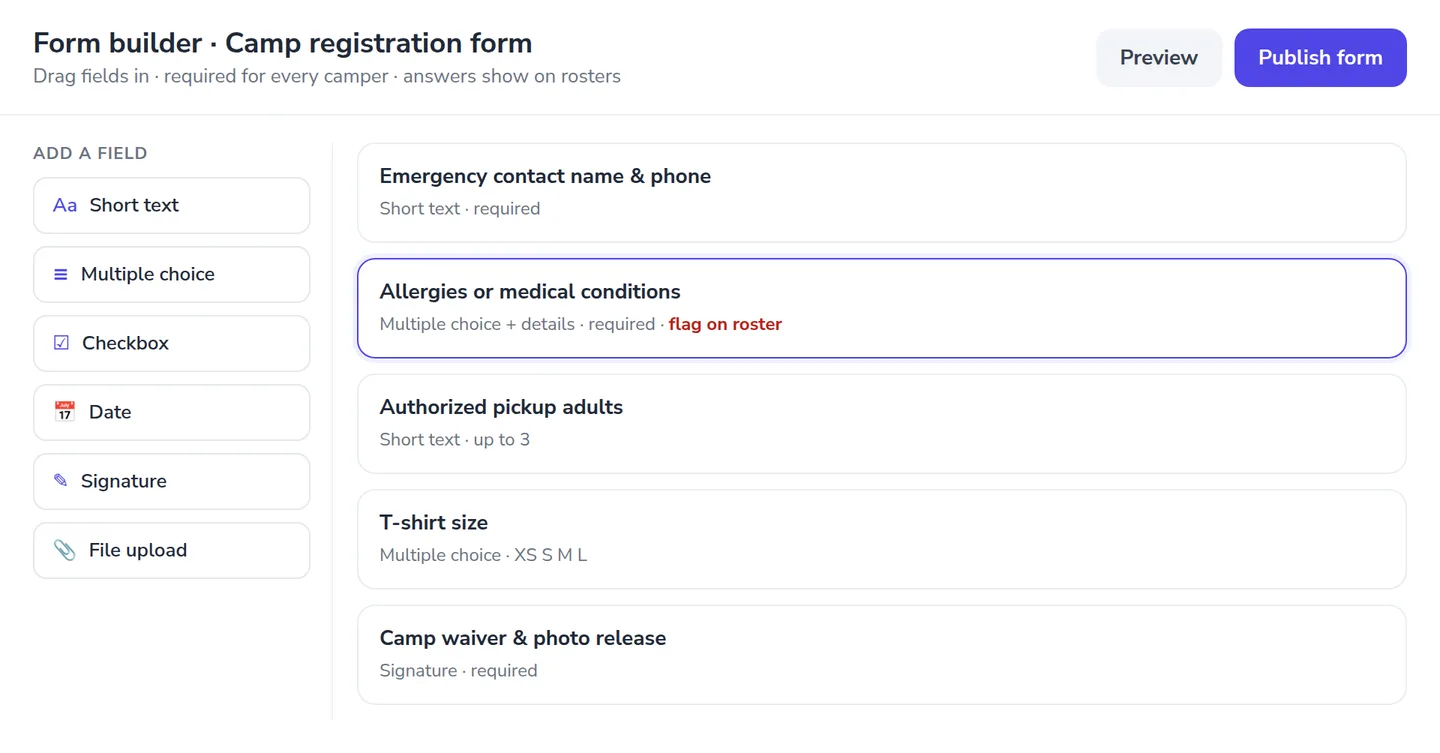 Custom forms